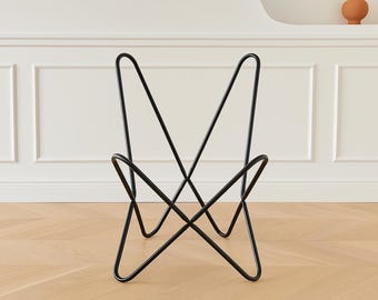 Chaise Iron Butterfly - Base en métal noir robuste