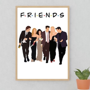 Friends Inspired Wall Art, Friends Wall art, Friends Comedy Gift, Friends Digital Print, Instant Download Friends Gift