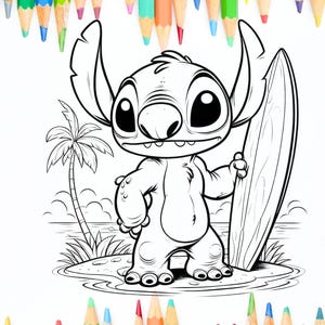 Lilo et Stitch 43 pages à colorier à téléchargement immédiat, imprimer et profiter, impression numérique Lilo et Stitch, coloriage imprimable Lilo et Stitch