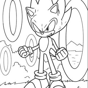 Sonic and Friends 20 Colouring Pages, INSTANT DOWNLOAD, Sonic Printable, Sonic download print and enjoy