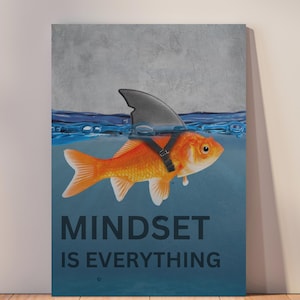 Mindful Office Wall Art, Inspiration Wall art, Mindset Quote Gift, Digital Print, Instant Download Mindset is Everything Wall Art