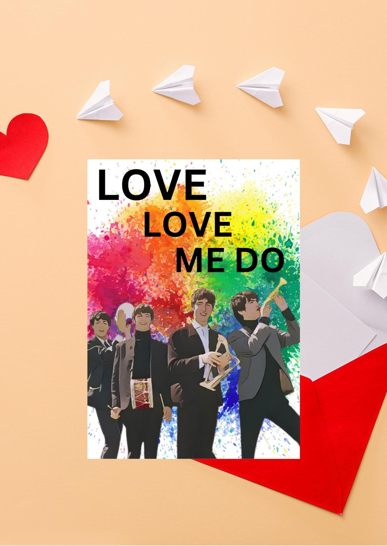 Now and Then / Love Me Do Blue T-Shirt - The Beatles