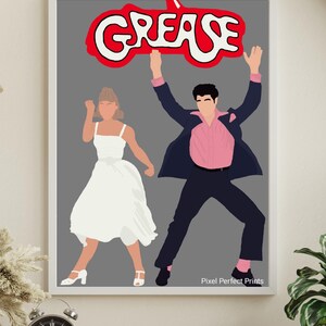 Grease Inspired Wall Art, Wall art, Gift, Digital Print, Various sizes, INSTANT DOWNLOAD, Girlfriend,Boyfriend,Husband, Best Friend