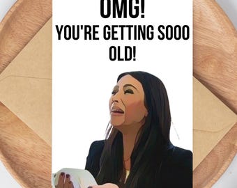 Divertida tarjeta de cumpleaños de Kim Kardashian para imprimir, tarjeta de Kardashian, divertida tarjeta de cumpleaños de Kim Kardashian, descarga instantánea, regalo de Kim Kardashian