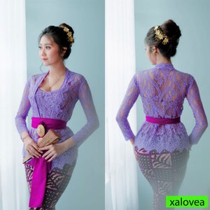 Premium Semi French Kebaya Suitable for Graduation,Kebaya Dress,Kebaya,Kebaya Modern,Kebaya Encim,Kebaya Bali,Kebaya Set,Kebaya Indonesia