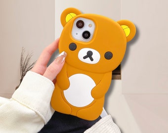 kawaii bear phone case Japanese anime kuma Phone case cartoon brown bear case Y2K Phone Case For iPhone X 11 12 13 14 15