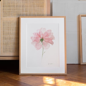 Arte de pared de rayos X, Impresión de arte de pintura de rosas, Arte de pared botánico, Flor transparente, Estampado floral pintado a mano por Olga Koelsch 007