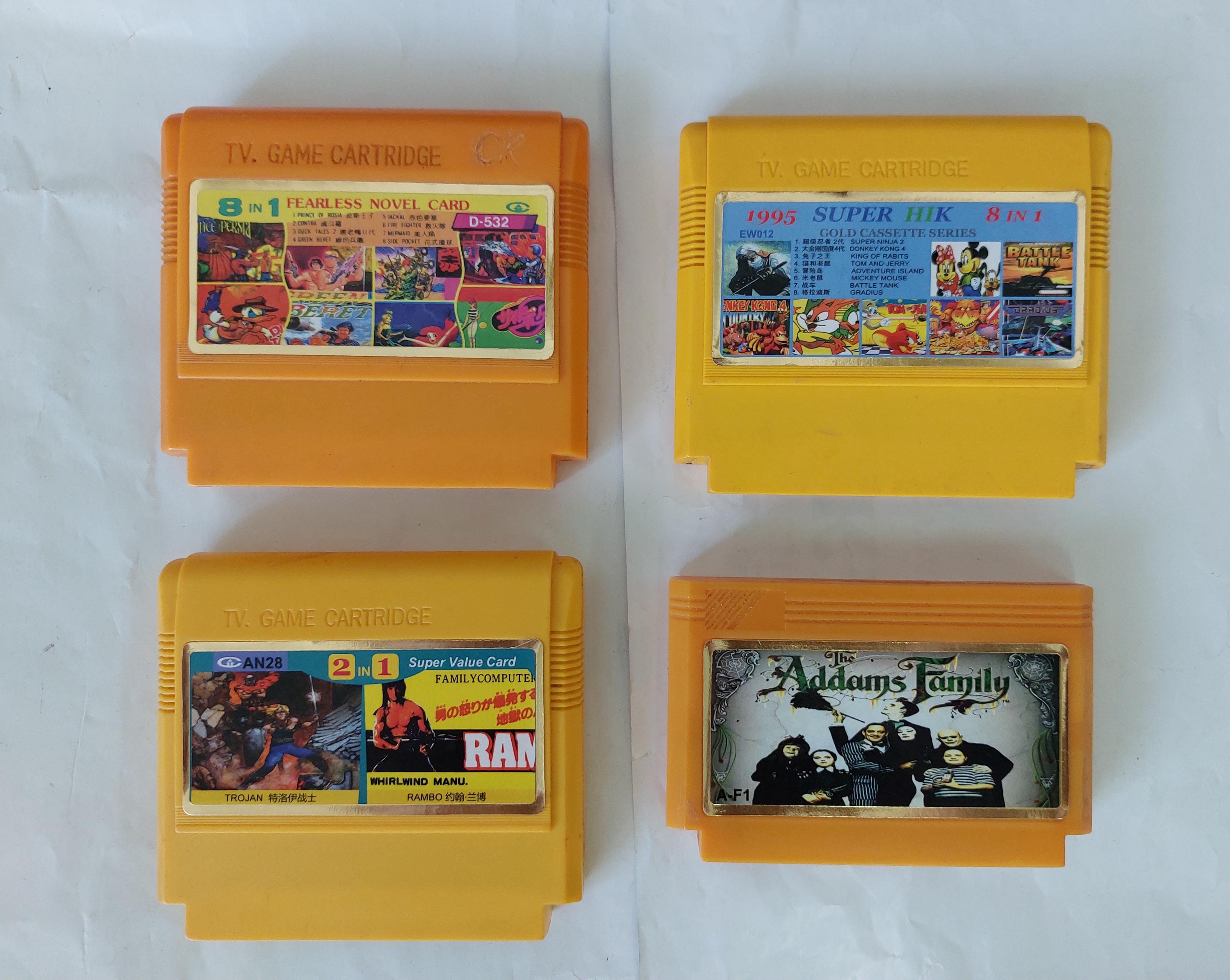 Video Game 8 Bit Cartridges From 90's for Famicom Nes, Dendy Video Game 8 Bit Cartridges From 90's for Famicom Nes, Dendy