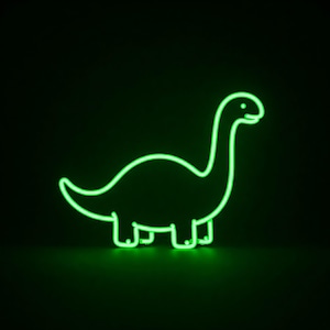 Dinosaur Neon Sign for Kids Room, Cute Dino Neon Wall Light, Brontosaurus Lover Gift, Children’s Room, Playroom, Nursery, Bedroom Decor
