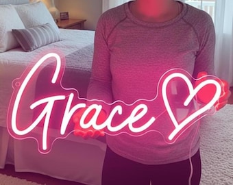 Letrero de neón personalizado con nombre para niños, letrero de neón con nombre para niños, luz LED con nombre para habitación infantil, cumpleaños, regalo para baby shower, letrero de neón para dormitorio