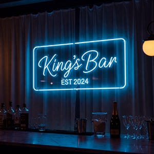 Custom Bar Neon Sign, Personalized Neon Bar Sign, Bar Neon Light, Custom Bar Name Light for Man Cave & Lounge, Pub Restaurant LED Wall Decor