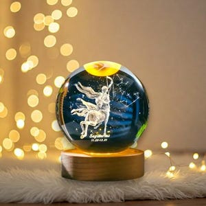 Lampe Veilleuse 3D Sagittaire Avec Télécommande - Fabrication Française, Multicolore, Parfaite Comme Cadeau Déco