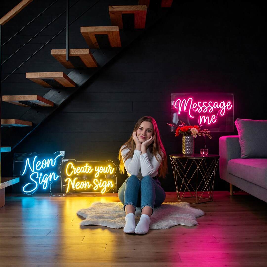 Neon Sign Art Create Your Custom Neon Sign, Personalized LED Light Wall Decor, Custom ...