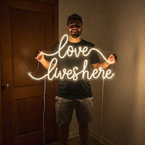 Benutzerdefinierte Liebe Leuchtreklame, romantische LED-Wand-Dekor, gemütliche Hauswand-Dekor, romantisches Neonlicht, Liebe Neonzeichen, LED Wohnkultur, Schlafzimmer Leuchtreklame