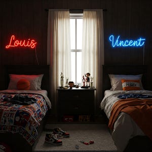 Personalized Kids Name Neon Sign, Custom Neon Sign, LED Light Sign, Neon Light Night, LED Wall Light Nursery Girls Room, Child Teen Bedroom