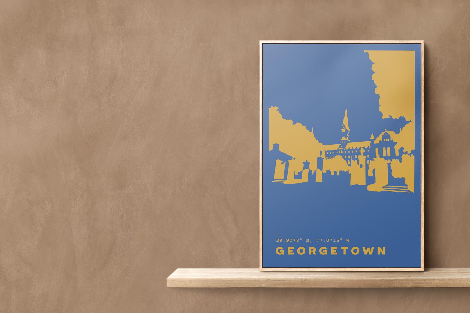 GEORGETOWN DC Rolled Travel Poster Print Dual Color Pop Series - Etsy