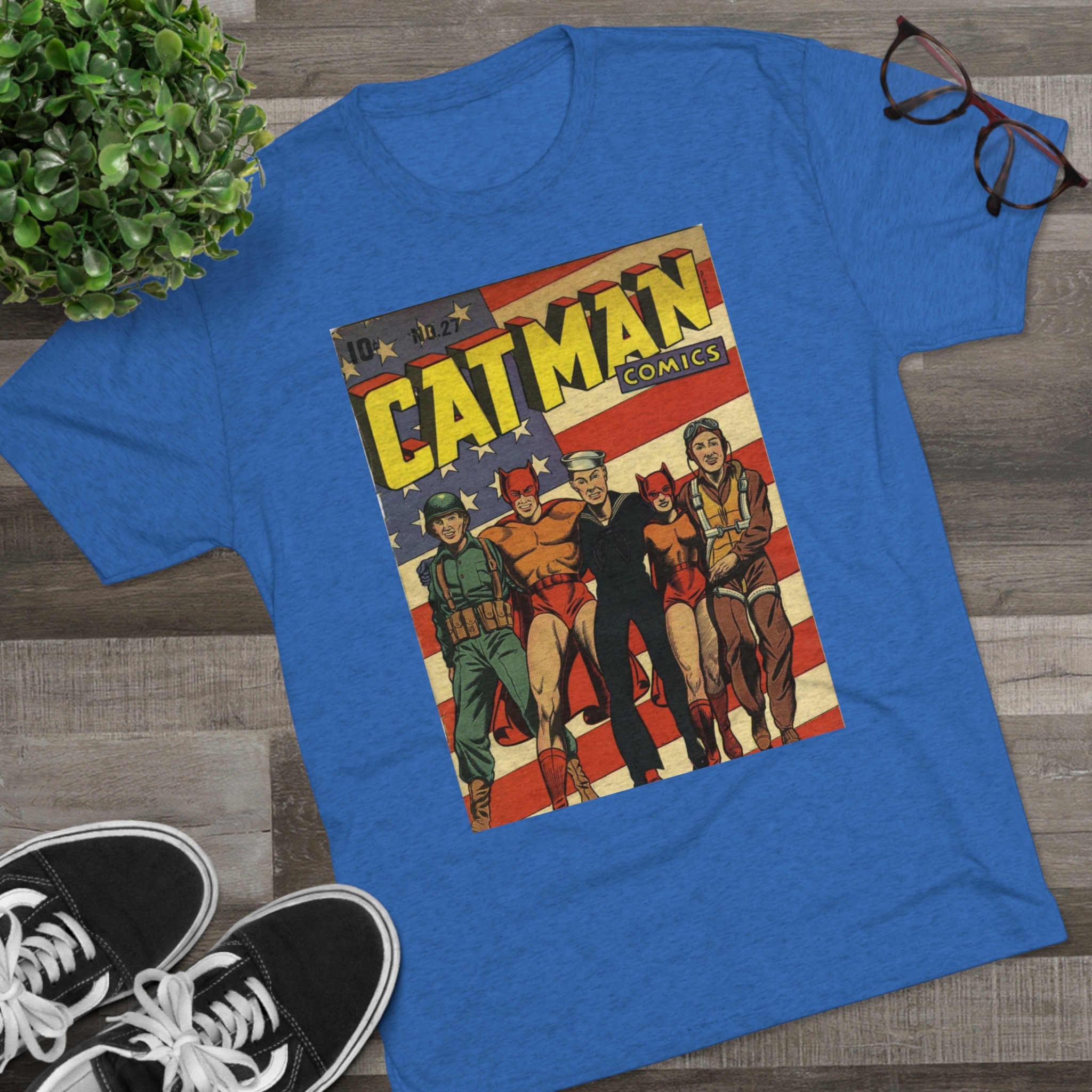 Cat-man Issue 27 Golden Age Comic Book Collection Catman Unisex Tri ...