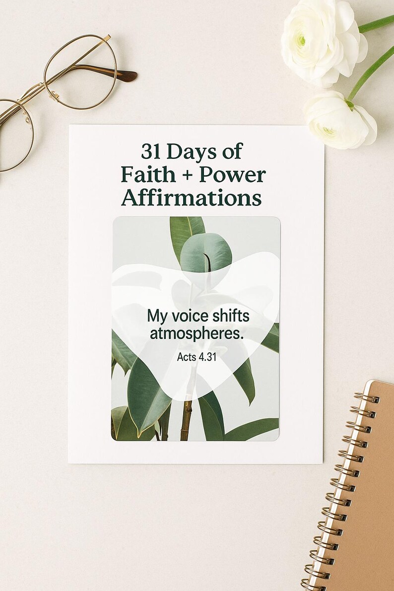 31-days of Faith + Power | Printable Affirmation Cards With Scripture ...