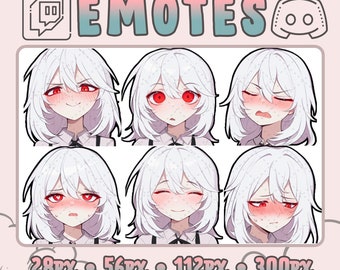 Anime Girl Emotes für Twitch und Discord | Luftschlangen Emoji Set (Digitaler Download)
