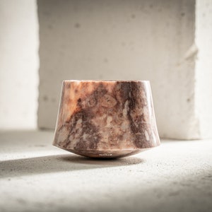 Handgemachte Rote Marmor Tasse 200 ml | Handgefertigtes Marmorglas für Warme und Kalte Getränke | Geschenkbox inklusive