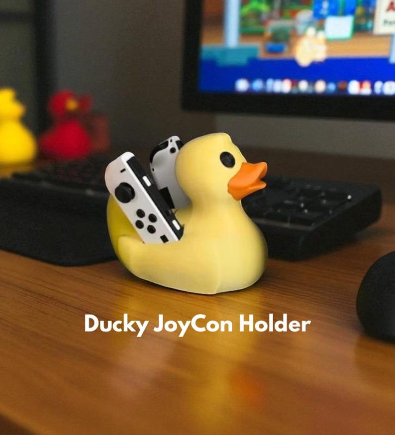 Rubber Duck Joy-Con-hållare | Sött Nintendo Switch-ställ bild 1