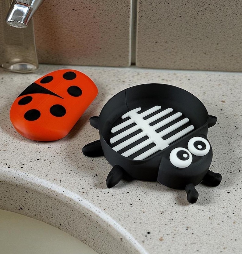 QuantumQuill3D Ladybug Soap Dish - Thumbnail 2
