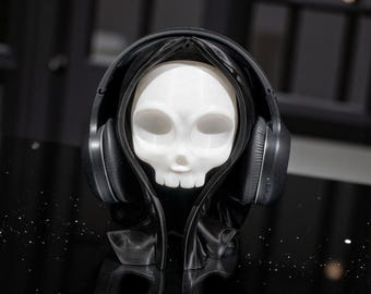 Grim Reaper Headphone Holder | Smiling Reaper Headphone Stand | Gothic Desk Decor