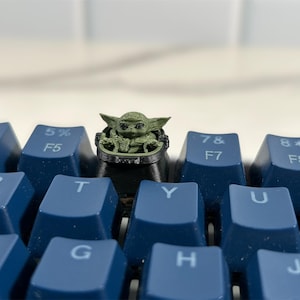 ojaga design × STAR WARS YODA KEY CAP The Mandalorian the Child Baby Yoda Keycap Handmade Resin
