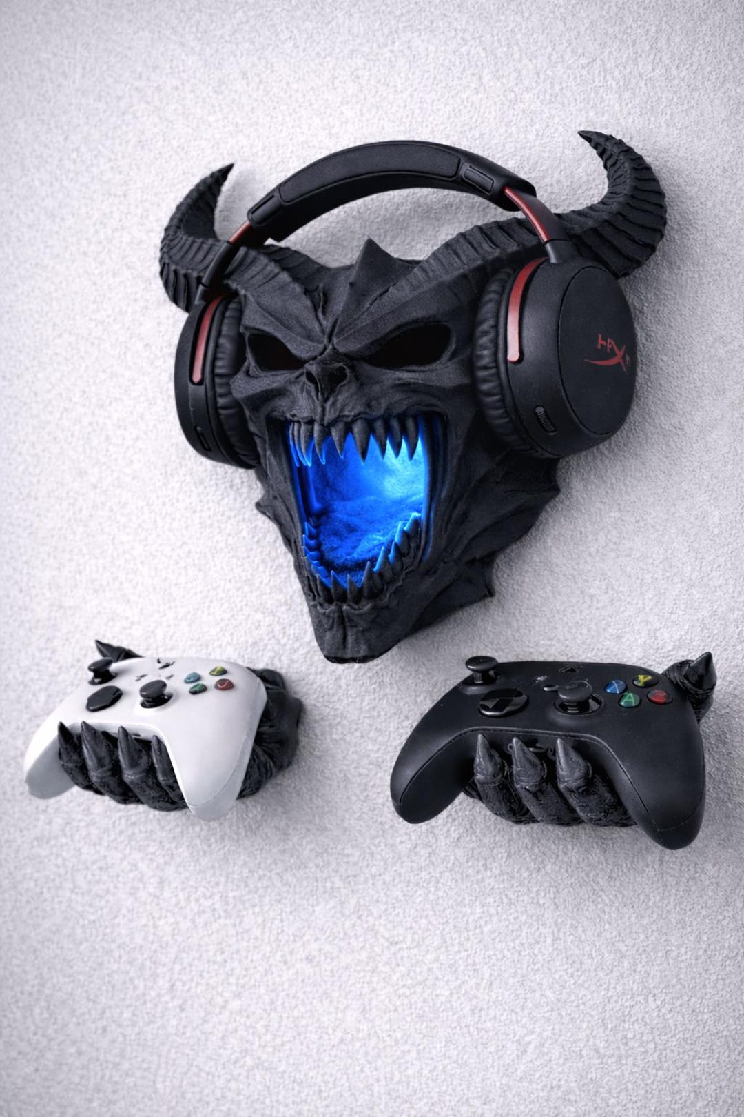 RGB Shadow Demon Gaming Wall Mount | Demon Headphone & Controller ...