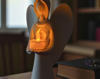 Angel Tea Light Holder | Spiritual Home Decor, Christmas Candle Display