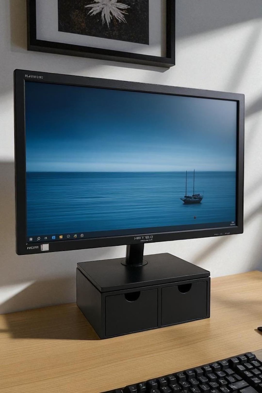 Monitor Riser With Drawers: Ergonomic Computer Stand With Storage - Etsy