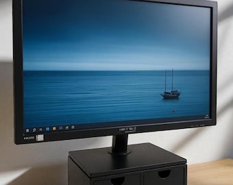 Monitor Riser with Drawers: Ergonomic Computer Stand with Storage