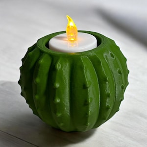 Cactus Tea Light Holder: Desert Decor, Cozy Glow