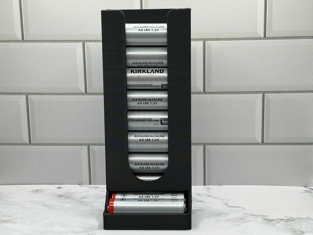 Battery Case and Dispenser, AA, Battery Organizer, Battery Bucket ...