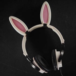 Bunny Ear Headphone Attachments | Cute Rabbit Ears for Headsets | Bunny Gamer Accessory | Kawaii Headphone Mod | Fun Gift for Bunny Lovers
