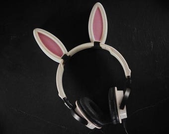 Bunny Ear Headphone Attachments | Kawaii Gamer Headset Mod