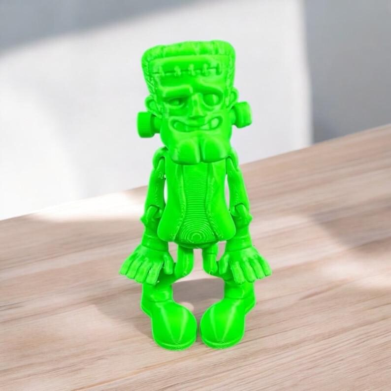Flexible Frankenstein Figure | Halloween Frankenstein Toy | Articulated Horror Figurine | Spooky Monster Decoration image 3