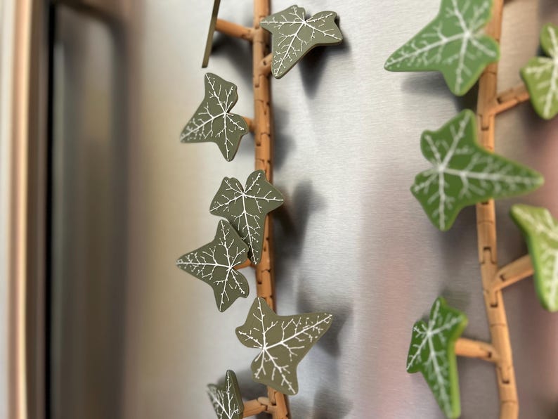 Ivy Leaf Fridge Magnets: Plant Lover Gift, Home Decor image 7