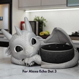 Dragon Echo Dot 3 Stand | Baby Dragon Alexa Holder | Cute Echo Dot 3 Home Decor