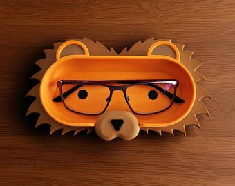 Lion Glasses Holder: Animal Eyeglass Display Stand