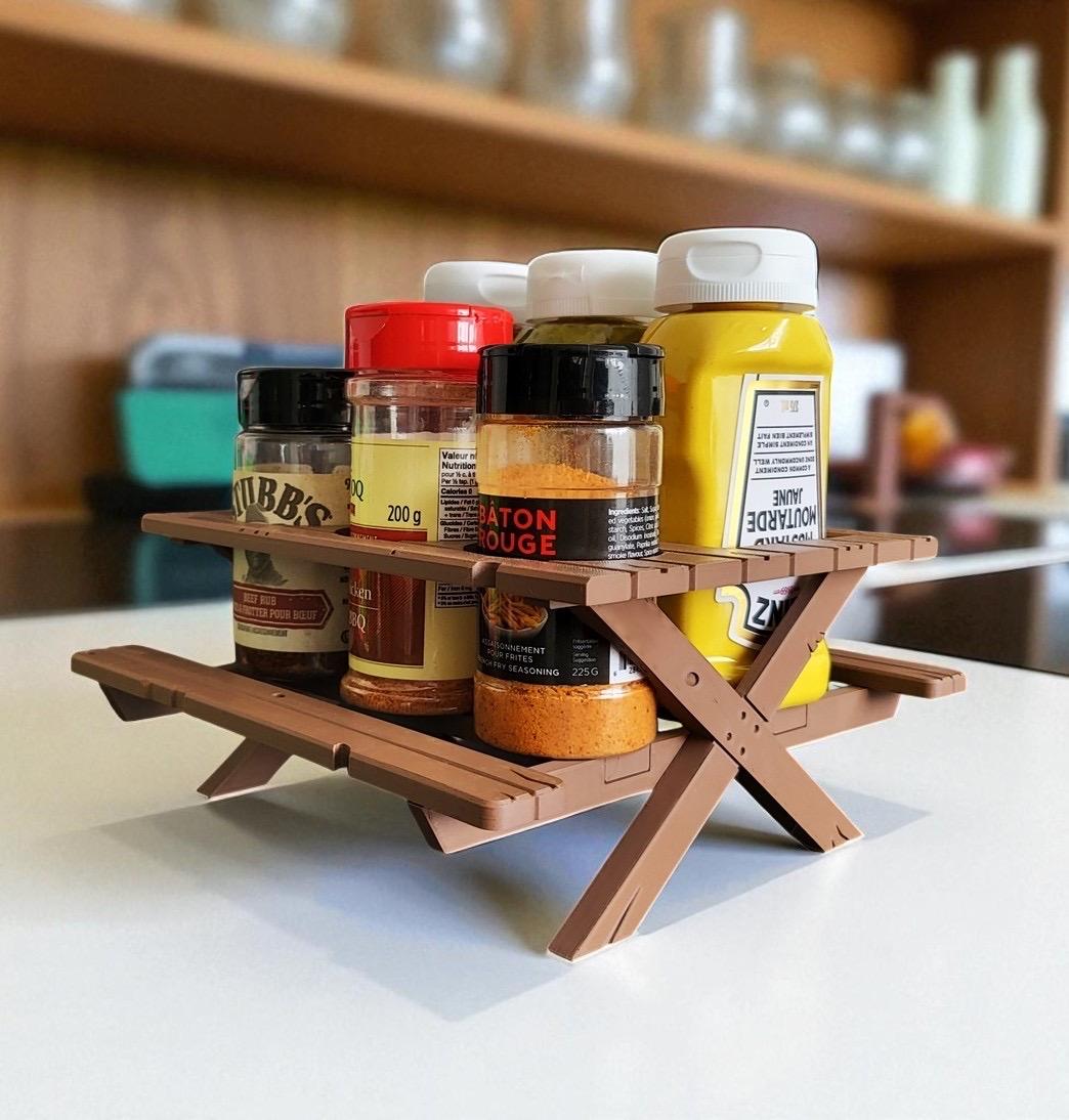 Set De Condiments De Pique-nique – 5 Pièces : Ketchup, Moutarde, Sel, Poivre, Nappe