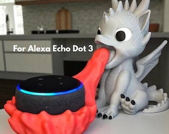Suporte Fire Dragon Echo Dot 3: Suporte Fantasy Alexa
