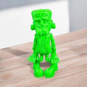 Flexible Frankenstein Figure | Halloween Frankenstein Toy | Articulated Horror Figurine | Spooky Monster Decoration image 2