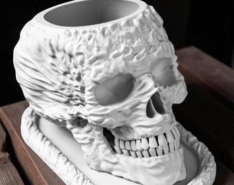 Gothic Skull Planter Pot: Halloween Decor, Succulent Planter