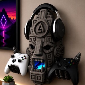 Arcstone Golem Gaming Wandhalterung | Kopfhörer Halter mit RGB Beleuchtung