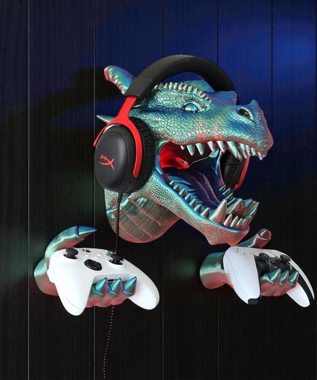 Dragon Gaming Wall Mount | RGB Headphone & Controller Holder | Dragon ...