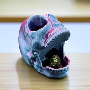 Skull Dice Tower | Spooky Dice Roller for DND & TTRPG | Gothic Tabletop Accessory