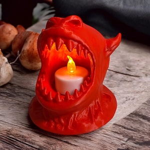 Monster Mouth Tea Light Holder: Spooky Halloween Candle Display