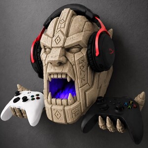 Sandsturm Wächter Gaming Reittier | Kopfhörer Halter | RGB-LED-Ständer
