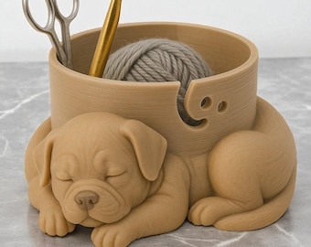 Dog Yarn Bowl: Knitting & Crochet Organizer